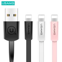 USAMS 3ชิ้น U2 1.2เมตร2A USB แบนโทรศัพท์ไมโคร USB A ถึง Lightning ชนิด C สำหรับการซิงค์ข้อมูล