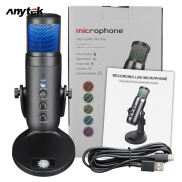 ANYTEK Rgb Micrô Điện Dung Giảm Tiếng Ồn Usb Chuyên Nghiệp Micrô Thu Âm Để