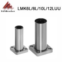 【In-demand】 Mongo MALL LMK8LUU LMK10LUU LMK12LUU สแควร์ Flanged ประเภทแบริ่ง Bushing Linear CNC สำหรับ3D เครื่องพิมพ์ UM2 + ความร้อน2เตียง