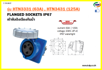 พาวเวอร์ปลั๊กเต้ารับฝังเฉียงกันน้ำ DAKO รุ่นHTN3331(63A),HTN3431(125A)2P+E230V Plug pecs (KDP) ปลั๊กเต้ารับฝังเฉียงกันน้ำ ปลั๊กเต้า พาวเวอร์ปลั๊ก อะแดปเตอร์