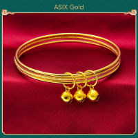 ASIX GOLD สร้อยข้อมือชุบทอง 24K สร้อยข้อมือผู้หญิง 3 เส้น พร้อมจี้ ของขวัญสําหรับเพื่อน สีไม่ดําคล้ํา ไม่ลอกออก