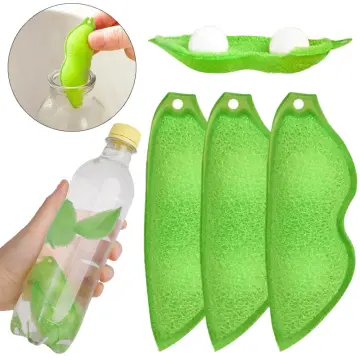 3PCS Beans-Shaped Bottle Cleaning Sponge,Pea Shape Bottle Cleaning