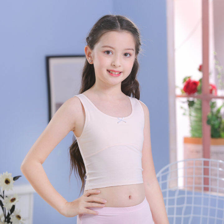 Girl Underwear Cotton Young Developmental Kids Vest Bra for Teenage