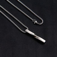 Hip Hop Spiral Keel Pendant Necklace for Men Adjustable Alloy Chain Fashion Personalized Jewelry Gift For Mens, Silver