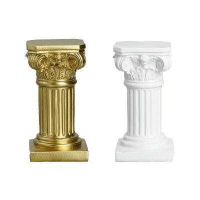 Roman Pillar Resin Sculpture Column Decor Roman Pillar Statues Home Living Room Crafts Furnishings