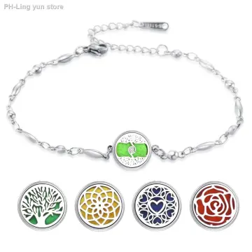 Buy JAOYU Perfume Bracelet Essential Oil Diffuser Aromatherapy Crystal  Bangle Stainless Steel Tree of Life Locket Charm - Sister, Friend, Teen  Girls Gifts Online at desertcartINDIA