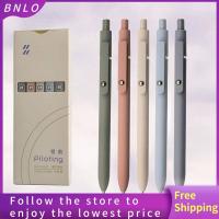 BNLO 5PCS รีฟิลสีดำ ปากกาเจล แห้งเร็วมาก 0.5มม. ปากกาลูกลื่นแบบลูกกลิ้ง รีฟิลเพิ่มอีก10ชิ้น สีวินเทจ ปากกาหมึกหมึก เครื่องเขียนสำนักงานโรงเรียน