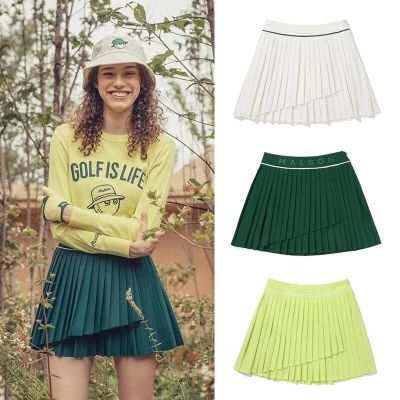 South Korea S New Original Single MALBON Golf Skirt Women S Golf Irregular Pleated Skirt Slim Short Skirt