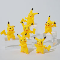 6 Pcs การ์ตูน Pokemon Pikachu ตุ๊กตาขยับแขนขาได้ Mini พลาสติกโมเดลตุ๊กตาเค้กตกแต่งของเล่นเด็กของขวัญวันเกิดสำหรับเด็ก