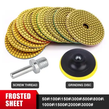10-Piece Round Sanding Set with Padded and Drilled Adapter for