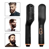 【LZ】❅  Profissional de aquecimento rápido estilo ferro pente para barba cabelo cerâmica portátil multifuncional alisador modelador barba