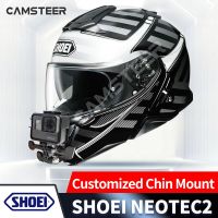 Camsteer ที่ยึดคางของหมวกกันน็อค Neotec2สำหรับ Gopromax Hero 10 9 Insta360one X2อุปกรณ์เสริมกล้อง AKASO