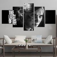 Yohoo The Last Of Us Part 2เกมผ้าใบพิมพ์5ชิ้น Modular ภาพโปสเตอร์ตกแต่งบ้านภาพวาดสำหรับห้องนั่งเล่น5ชิ้น