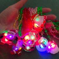 【CW】 Led Up Brooches Necklace Bangle for Adult Kid Glowing the Dark Xmas Supplies