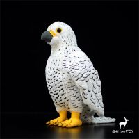 Gyrfalcon High Felity อะนิเมะน่ารักเหยี่ยวขาว Plushie ของเล่นตุ๊กตาสัตว์เสมือนจริงจำลองตุ๊กตายัดไส้ Kawai ของขวัญของเล่น