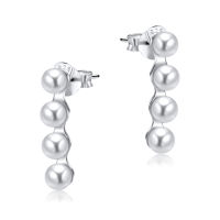 100% PURE 925 SILVER PEARL SILVER EAR STUD STS-5267. PERFECT FOR DAILY WEAR AND GORGEOUS FOR SPECIAL EVENT.