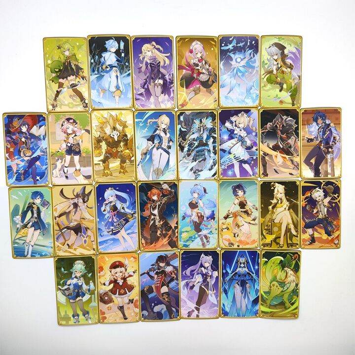 29 Pieces Hot Game Genshin Impact Genius Invokation TCG Diluc Klee ...