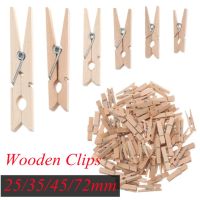 100pc Natural Wooden Clips Clothespins Decorative Photos Papers for Memo Office Clothespin Clothes Pegs School Toy 25/35/45/72mm Clips Pins Tacks