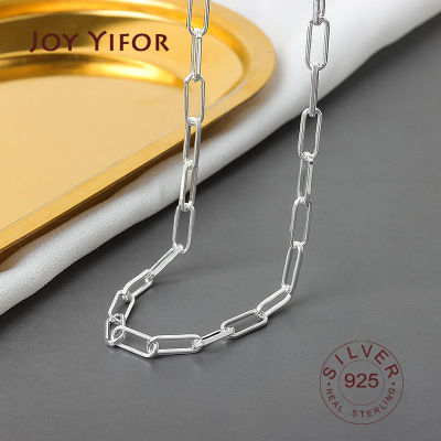 Real 925 Sterling Silver Elegant hollowout chain Geometric Pendant Necklace Fine Jewelry For Women Wedding Party Bijoux