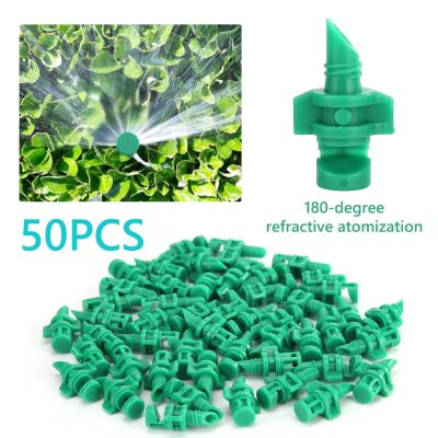 150/50pcs Atomizing Nozzle Set Hydroponic Garden Watering Sprayer Sprinkler Misting Refraction Atomization Nozzles for Pipes