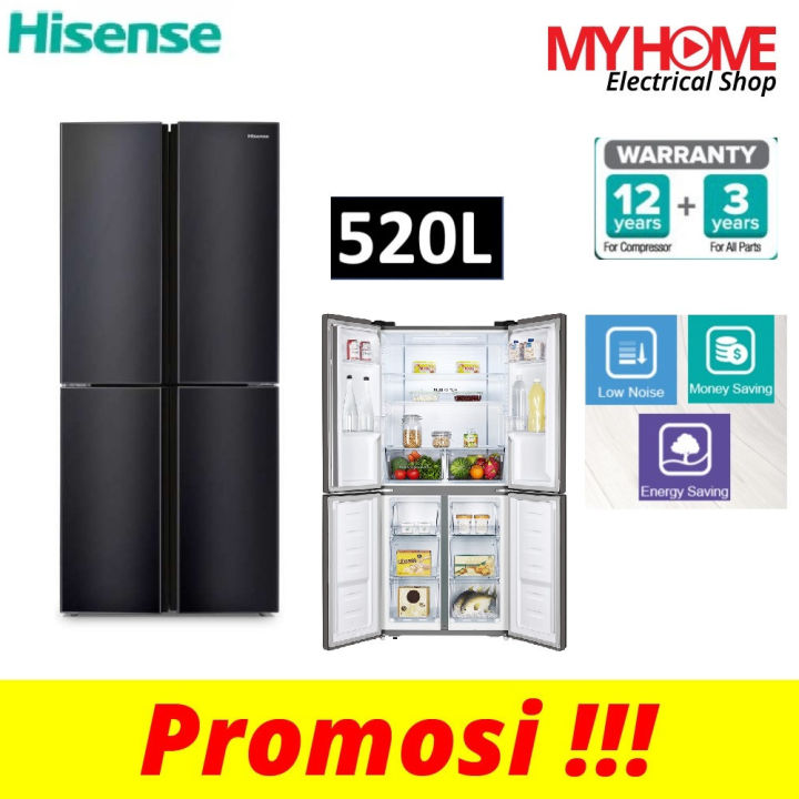 Deliver Kl And Selangor Hisense Rq515n4ab1 520l 4 Doors Inverter Refrigerator 520l Fridge 3531