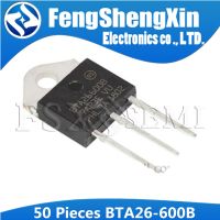 50pcs/lot  New BTA26-600B  BTA26 600B 25A 600V  BTA26600B  TRIACS TO-3P WATTY Electronics