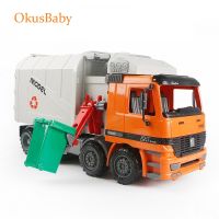 hot！【DT】☬  Large Size Children Garbage Truck Sanitation Car Kid toys With 1 Can Hand cranking Operate