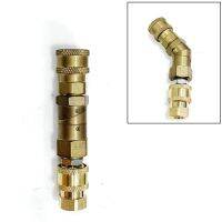 คัปปลิ้งทองเหลืองหมุน 45องศา หรือ หมุนตรงได้ 1/4" Quick Coupling Connector Round