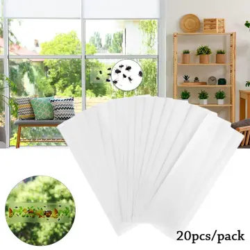 12 Pack Window Fly Traps Sticky Fly Paper Strips Indoor Fly Catcher Clear  Trap