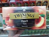Twinings Tea Peach Tea ชา twinings ชาพีช ชาดำรสพีช ชาซอง น้ำหนัก 50 กรัม(2 กรัมx25ซอง)