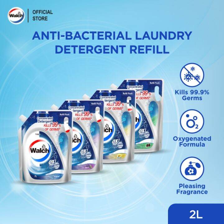 Walch Antibacterial Liquid Laundry Detergent Refill (2000ml) Lazada