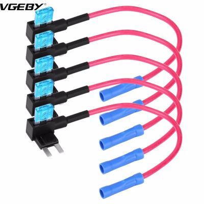 5Pcs 15A Car Auto Add-A-Circuit Fuse Tap Adapter Mini ATM Blade Fuses Holder Car Fuses Splitter Accessories Fuses Accessories