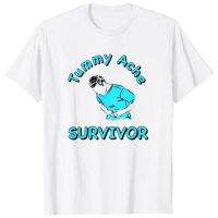 เสื้อยืด พิมพ์ลายกราฟฟิค Tummy Ache Survivor Quote ของขวัญวันวาเลนไทน์ สําหรับผู้ชาย และผู้หญิง  688K