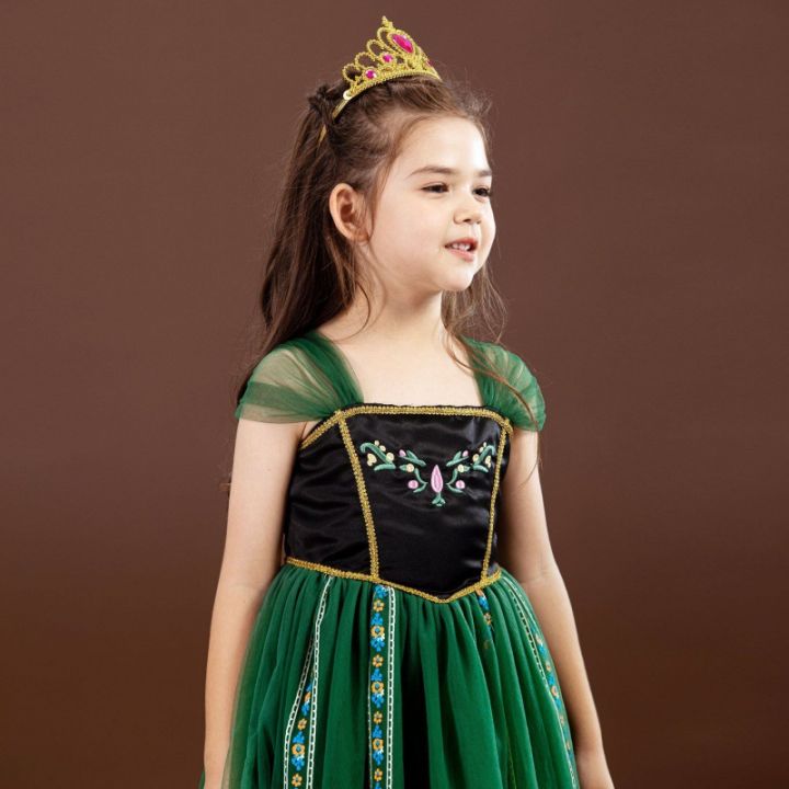 เดรสเจ้าหญิงเด็กสีเขียว-anna-dress