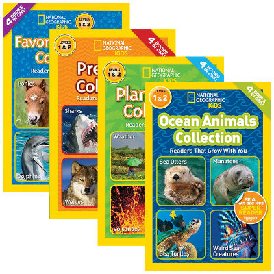 National Geographic Story Collection 4 sets of English original picture books National Geographic readers graded reading English childrens Encyclopedia English book