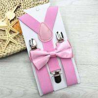 2020 New Kids Suspenders With Bowtie Bow Tie Set Matching Ties Outfits 12 Colors Adjustable and Elasticated Boys Clothing