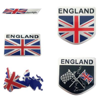 Union Jack Flag Car Emblem England United Kingdom Flag Party Props Metal Emblem Badge Queen Memorial Party Props Emblem Decal Stickers sweet