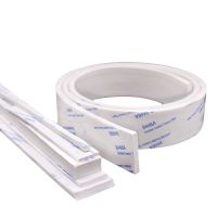 Silicone Rubber Self Adhesive Sponge Seal Strip Width 5-50mm Thick 2-20mm White Foam Anti-collision Seal Gasket for Doors/Window