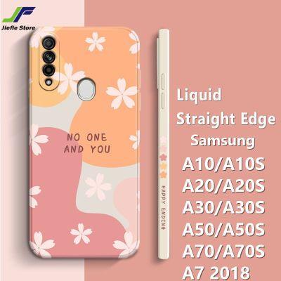 JieFie ดอกไม้โทรศัพท์กรณีสำหรับ Samsung Galaxy A10S / A20S / A30S / A50S / A7 2018 / A10 / A20 / A30 / A50 แฟชั่นที่มีสีสันจับคู่นุ่ม TPU ตรงขอบ