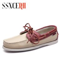 Big Size 45 Loafers Men Shoes Genuine Leather Driving Shoes Retro Fashion Flats Docksides Boat Shoes Classic Men Designer Shoe