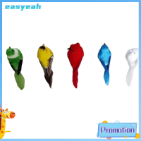 EASYEAH 5 Pcs ขนนกและโฟมเทียม นกขนนกเทียม สีสันสดใส เล็กๆน้อยๆ รูปนกแก้วตกแต่งหลากสี เครื่องรางเขตร้อน นกแก้วปลอมสำหรับงานฝีมือฤดูร้อนป่าสมัยใหม่ สวนในสวน