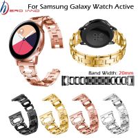 Rhinestone diament ze stali nierdzewnej Watchband 20mm do Samsung Galaxy zegarek 42mm aktywny 2 biegów S2 klasyczny pasek biżuterii Link pasek