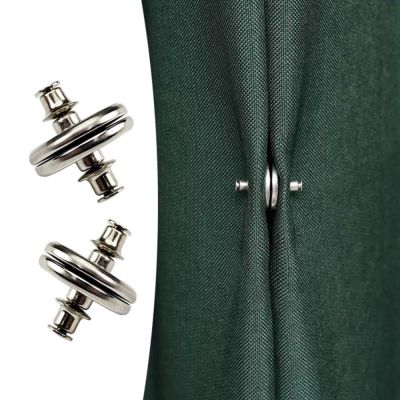 【cw】 3pairs Hang circular Detachable Magnetic Curtain Button Clip Magnet Buckle Prevention Home Decor ！
