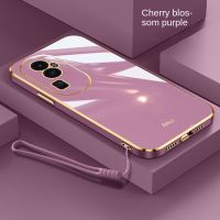 OPPO Reno 10 Pro + Reno10 Pro + Plus 5G เคสนิ่ม TPU กรอบสายคาดที่คล้องมันวาว