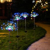 ANBLUB 90/150 LED Solar Fireworks Colorful Outdoor Waterproof Garden Lamps Energy Saving