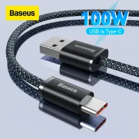 Baseus 100W USB Cable 6A Fast Charging Cable For Samsung S22 S21 Ultra Data USB C Phone Cable For Xiaomi Mi 10