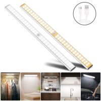 USB Rechargeable Motion Sensor LED Night Light Under Cabinet Lighting 24 40 60 LED Wireless Wall Lamp Bar for Kitchen Bedroom