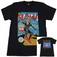 เสื้อวง DEF LEPPARD ลายการ์ตูน Hysteria RockYeah RockYeah รุ่น S M L XL 2023