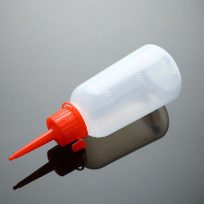 [YOWEI] 100ml Plastic CLEAR TIP applicator ขวดพลาสติกบีบขวดพร้อม TIP CAP