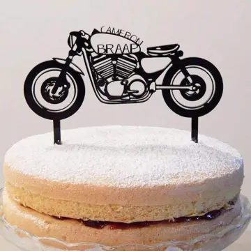 Motorcycle Racing Theme Birthday Cake Topper Extreme Sports Racing